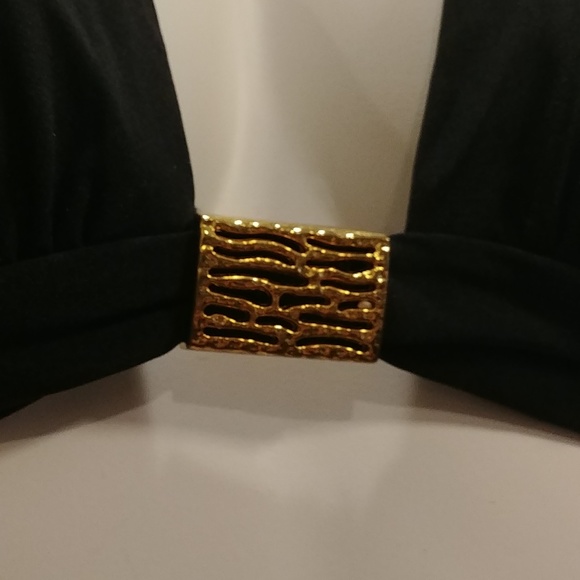 NWT Marks & Spencer Halter Black Bikini Top - Picture 3 of 10